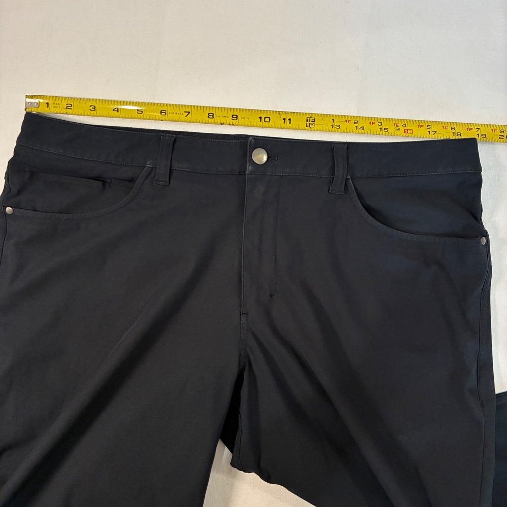Lululemon Commission Pant Mens 36 Black Slim Fit Tech Chino Trousers - Picture 6 of 11